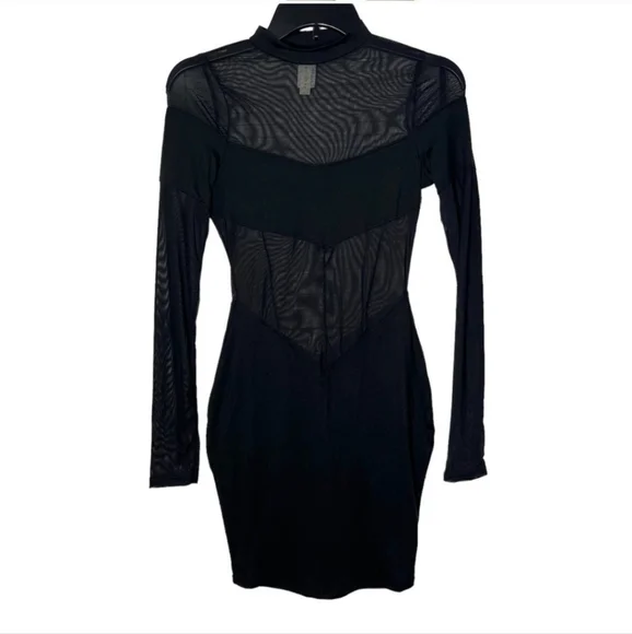 BLACK MESH DRESS - Picture 3 of 3